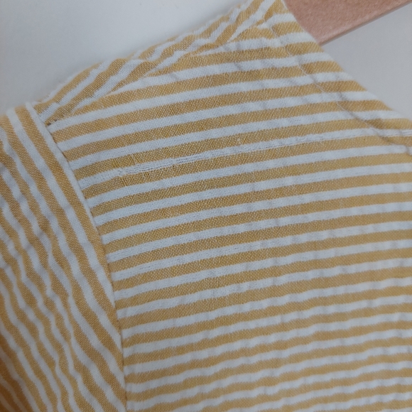 World Market Seersucker Embroidered Crochet Lace Trim Top, S/M - Picture 5 of 11